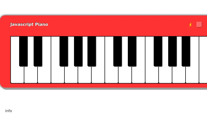 Javascript Piano