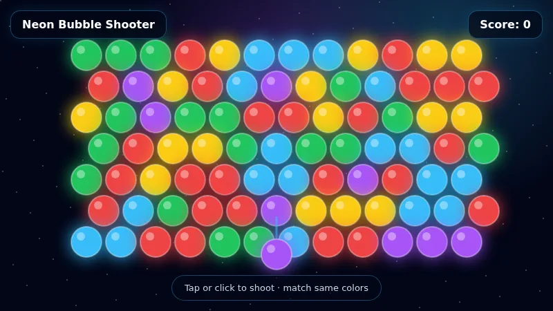 Neon Bubble Shooter