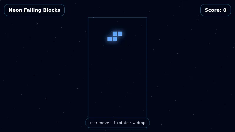 Neon Falling Blocks